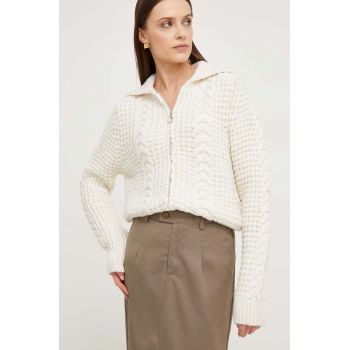 Answear Lab pulover de lana culoarea bej, călduros