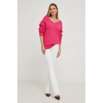 Answear Lab pulover femei, culoarea roz de firma original