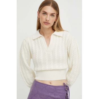 Beatrice B pulover din amestec de lana femei, culoarea bej