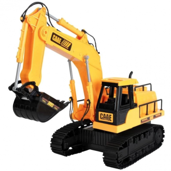 Excavator Cu Telecomanda 7 Canale Reincarcabil USB 18 x 13.5 x 33.5cm Rotire 360 Grade Negru||Galben