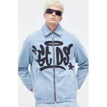 GCDS geacă din denim bărbați, de tranziție, oversized