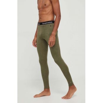 Smartwool jambiere funcționale Classic Thermal Merino culoarea verde de firma originala