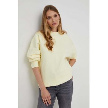Answear Lab bluza femei, culoarea galben, neted