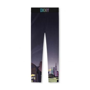 Dkny leggins copii culoarea negru, modelator ieftini