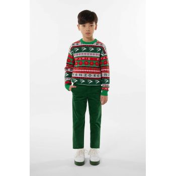 Kenzo Kids pulover copii culoarea verde