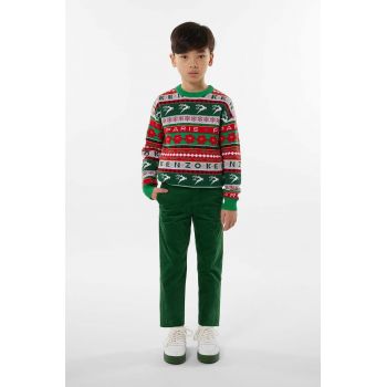 Kenzo Kids pulover copii culoarea verde