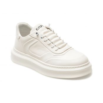 Pantofi GRYXX albi, 8862, din piele naturala