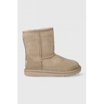 UGG cizme de zapada din piele intoarsa Classic II culoarea bej