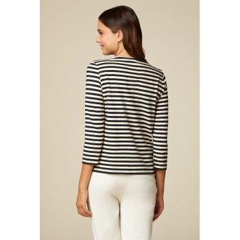 Bluza in dungi cu maneci 3/4