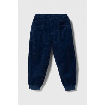 United Colors of Benetton pantaloni din catifea pentru copii neted