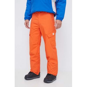 DC pantaloni Banshee culoarea portocaliu la reducere