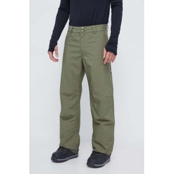 DC pantaloni Snow Chino culoarea verde de firma originala