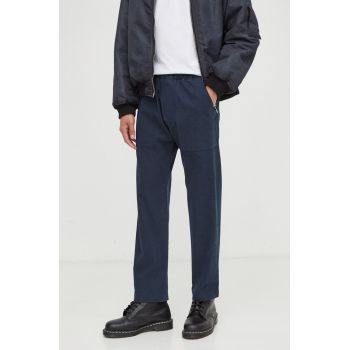 Drykorn pantaloni barbati, culoarea albastru marin, drept