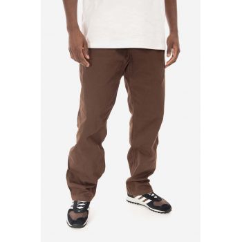 Gramicci pantaloni de bumbac Gramicci Pant culoarea maro, drept G102.OGT-green