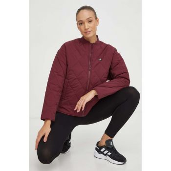 New Balance geaca femei, culoarea bordo, de tranzitie, oversize