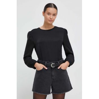 Pepe Jeans bluza Katrina femei, culoarea negru, neted