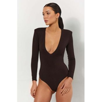 Saint Body bluza femei, culoarea maro, neted de firma originala