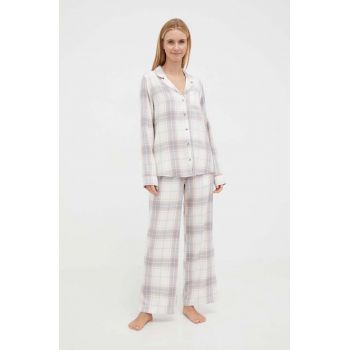 Hollister Co. pijama femei, culoarea alb