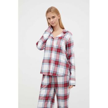 Hollister Co. pijama femei, culoarea alb
