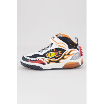 Pantofi sport mid-high cu model grafic