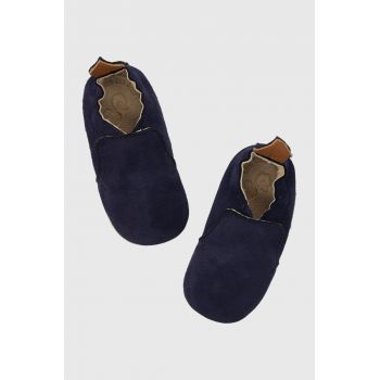 Shoo Pom pantofi din piele intoarsa pentru bebe culoarea albastru marin de firma original