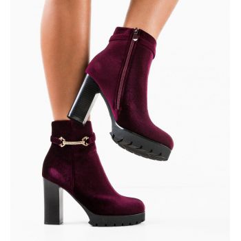 Botine dama Luqma Mov ieftine