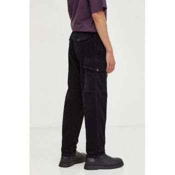 Marc O'Polo pantaloni de catifea cord culoarea negru, drept de firma originali