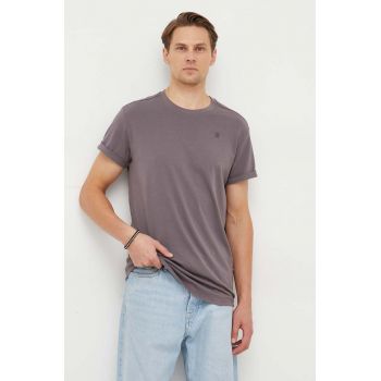 G-Star Raw tricou din bumbac barbati, culoarea alb, neted