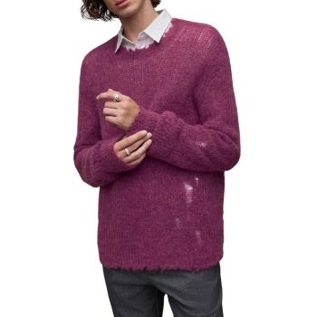 AllSaints pulover din amestec de lana Bleaker barbati, culoarea roz