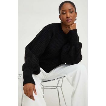 Answear Lab pulover femei, culoarea negru, călduros de firma original