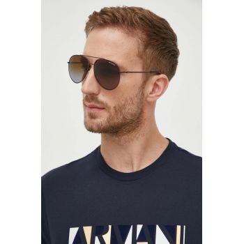 Armani Exchange ochelari de soare barbati, culoarea bordo