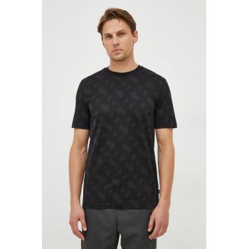 BOSS tricou din bumbac barbati, culoarea negru, modelator