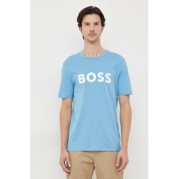 BOSS tricou din bumbac BOSS CASUAL barbati, cu imprimeu