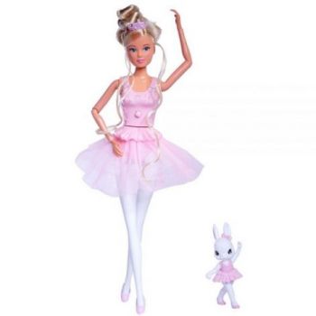 Papusa Simba Steffi Love Dancing Ballerinas 29 cm cu figurina de firma originala