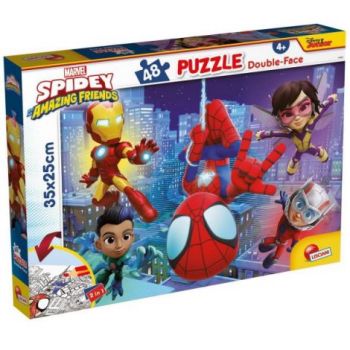 Puzzle de colorat - paienjenelul marvel si prietenii lui uimitori (48 de piese) ieftin