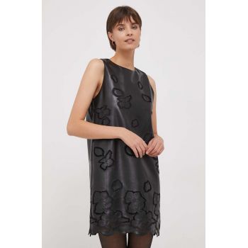 Sisley rochie culoarea negru, mini, drept