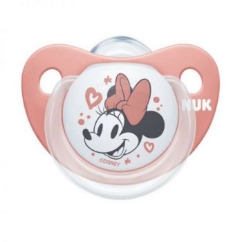 Suzeta Nuk Disney Mickey Silicon 6-18 luni M2 Roz de firma originale