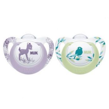 Suzeta Nuk Genius Color Silicon M2 Mov 6-18 luni Set 2 Bucati