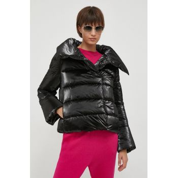 Artigli geaca femei, culoarea negru, de iarna, oversize