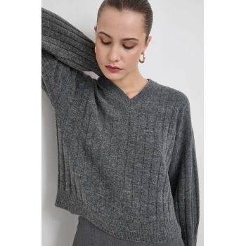 Beatrice B pulover din amestec de lana femei, culoarea gri, light