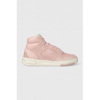 Champion sneakers din piele Z80 HI SL Mid culoarea roz