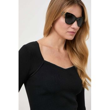 MICHAEL Michael Kors longsleeve femei, culoarea negru