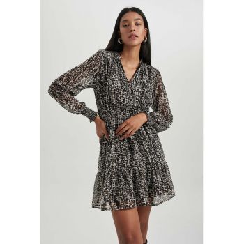 Rochie mini cu animal print ieftina