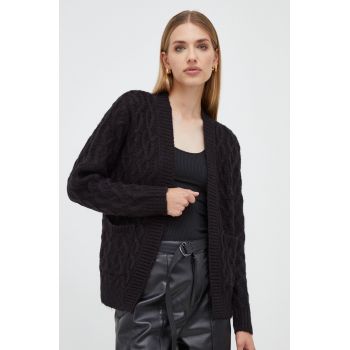 Silvian Heach cardigan femei, culoarea negru, călduros