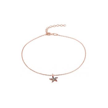 Bratara de glezna din argint cu talisman in forma de stea de mare