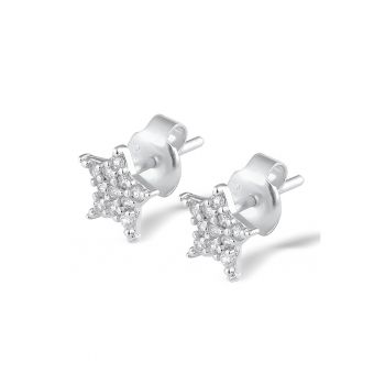 Cercei de argint decorati cu cristale zirconia