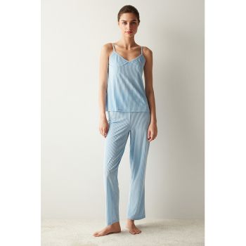 Pantaloni de pijama drepti cu striatii de firma originale