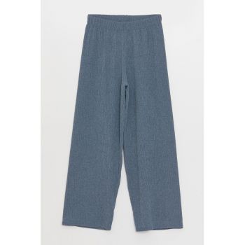 Pantaloni drepti cu talie elastica