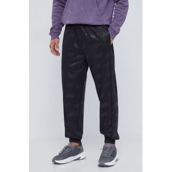 adidas pantaloni de trening culoarea negru, cu imprimeu ieftini