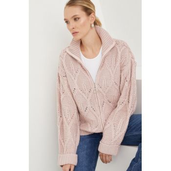 Answear Lab cardigan de lana culoarea roz de firma original